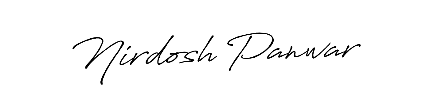 Also You can easily find your signature by using the search form. We will create Nirdosh Panwar name handwritten signature images for you free of cost using Antro_Vectra_Bolder sign style. Nirdosh Panwar signature style 7 images and pictures png