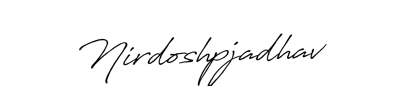 Also You can easily find your signature by using the search form. We will create Nirdoshpjadhav name handwritten signature images for you free of cost using Antro_Vectra_Bolder sign style. Nirdoshpjadhav signature style 7 images and pictures png