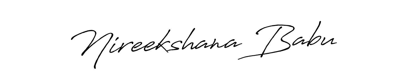 Similarly Antro_Vectra_Bolder is the best handwritten signature design. Signature creator online .You can use it as an online autograph creator for name Nireekshana Babu. Nireekshana Babu signature style 7 images and pictures png