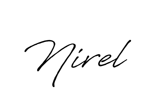 How to make Nirel signature? Antro_Vectra_Bolder is a professional autograph style. Create handwritten signature for Nirel name. Nirel signature style 7 images and pictures png