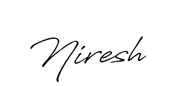 Also You can easily find your signature by using the search form. We will create Niresh name handwritten signature images for you free of cost using Antro_Vectra_Bolder sign style. Niresh signature style 7 images and pictures png