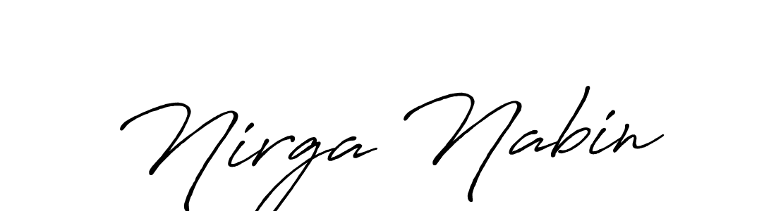 This is the best signature style for the Nirga Nabin name. Also you like these signature font (Antro_Vectra_Bolder). Mix name signature. Nirga Nabin signature style 7 images and pictures png