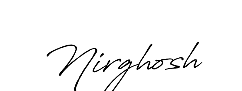 if you are searching for the best signature style for your name Nirghosh. so please give up your signature search. here we have designed multiple signature styles  using Antro_Vectra_Bolder. Nirghosh signature style 7 images and pictures png