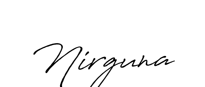 Create a beautiful signature design for name Nirguna. With this signature (Antro_Vectra_Bolder) fonts, you can make a handwritten signature for free. Nirguna signature style 7 images and pictures png