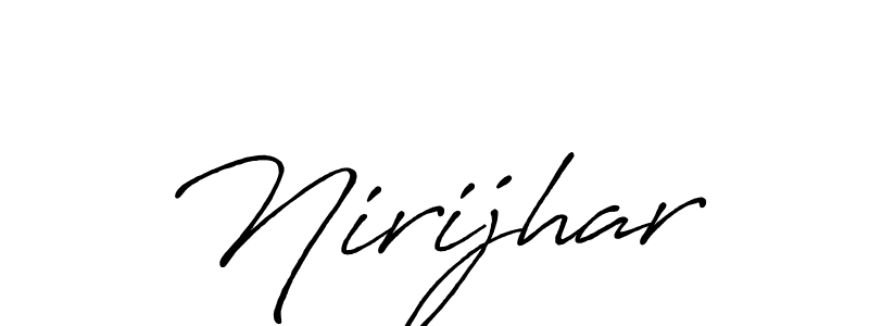 Nirijhar stylish signature style. Best Handwritten Sign (Antro_Vectra_Bolder) for my name. Handwritten Signature Collection Ideas for my name Nirijhar. Nirijhar signature style 7 images and pictures png