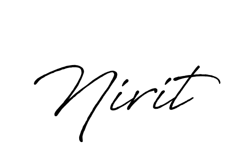 The best way (Antro_Vectra_Bolder) to make a short signature is to pick only two or three words in your name. The name Nirit include a total of six letters. For converting this name. Nirit signature style 7 images and pictures png