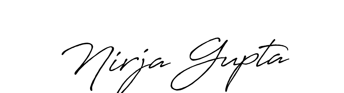 How to make Nirja Gupta signature? Antro_Vectra_Bolder is a professional autograph style. Create handwritten signature for Nirja Gupta name. Nirja Gupta signature style 7 images and pictures png