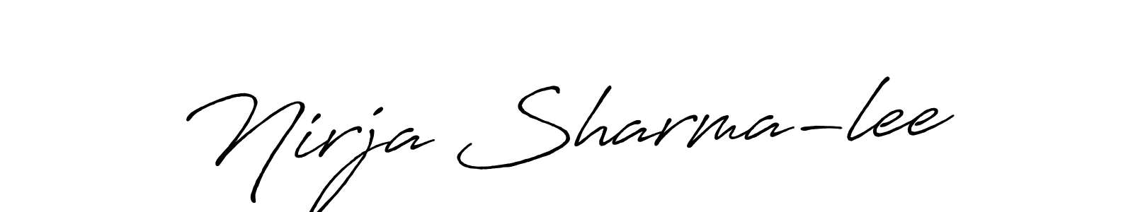 Here are the top 10 professional signature styles for the name Nirja Sharma-lee. These are the best autograph styles you can use for your name. Nirja Sharma-lee signature style 7 images and pictures png