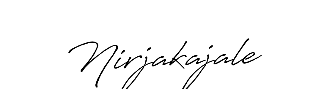 Design your own signature with our free online signature maker. With this signature software, you can create a handwritten (Antro_Vectra_Bolder) signature for name Nirjakajale. Nirjakajale signature style 7 images and pictures png