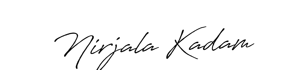 Design your own signature with our free online signature maker. With this signature software, you can create a handwritten (Antro_Vectra_Bolder) signature for name Nirjala Kadam. Nirjala Kadam signature style 7 images and pictures png