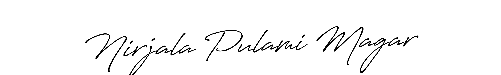 Here are the top 10 professional signature styles for the name Nirjala Pulami Magar. These are the best autograph styles you can use for your name. Nirjala Pulami Magar signature style 7 images and pictures png