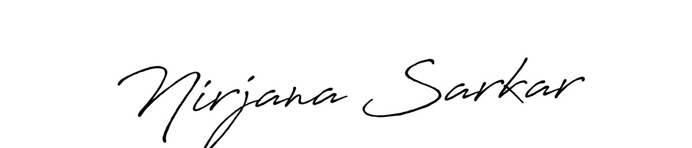 Make a beautiful signature design for name Nirjana Sarkar. With this signature (Antro_Vectra_Bolder) style, you can create a handwritten signature for free. Nirjana Sarkar signature style 7 images and pictures png
