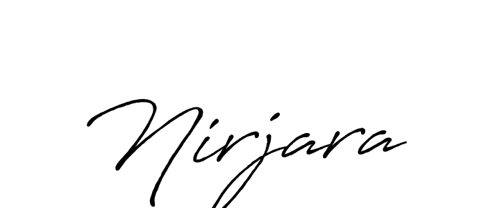 Make a beautiful signature design for name Nirjara. With this signature (Antro_Vectra_Bolder) style, you can create a handwritten signature for free. Nirjara signature style 7 images and pictures png