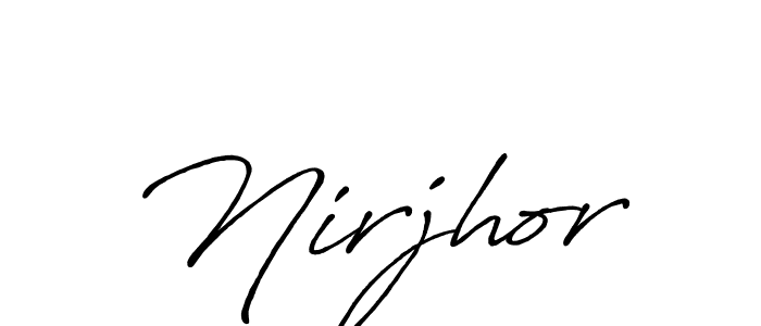 How to make Nirjhor signature? Antro_Vectra_Bolder is a professional autograph style. Create handwritten signature for Nirjhor name. Nirjhor signature style 7 images and pictures png
