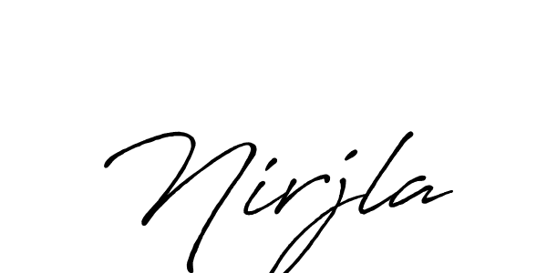 if you are searching for the best signature style for your name Nirjla. so please give up your signature search. here we have designed multiple signature styles  using Antro_Vectra_Bolder. Nirjla signature style 7 images and pictures png