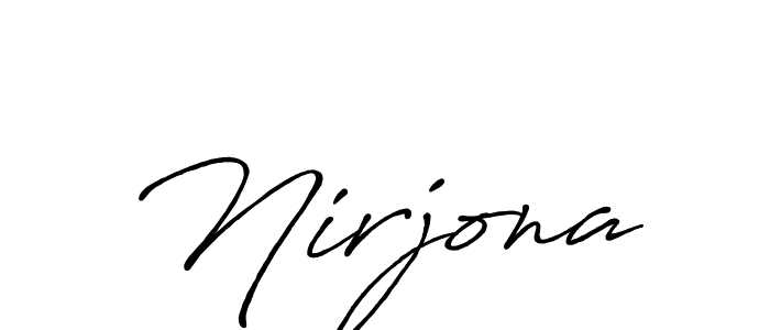 Make a beautiful signature design for name Nirjona. Use this online signature maker to create a handwritten signature for free. Nirjona signature style 7 images and pictures png
