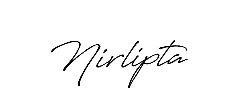 The best way (Antro_Vectra_Bolder) to make a short signature is to pick only two or three words in your name. The name Nirlipta include a total of six letters. For converting this name. Nirlipta signature style 7 images and pictures png