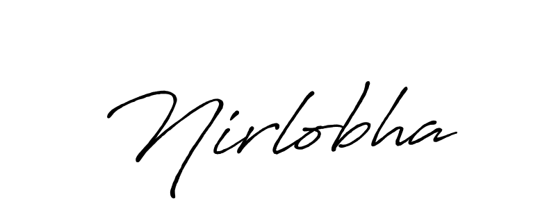 The best way (Antro_Vectra_Bolder) to make a short signature is to pick only two or three words in your name. The name Nirlobha include a total of six letters. For converting this name. Nirlobha signature style 7 images and pictures png