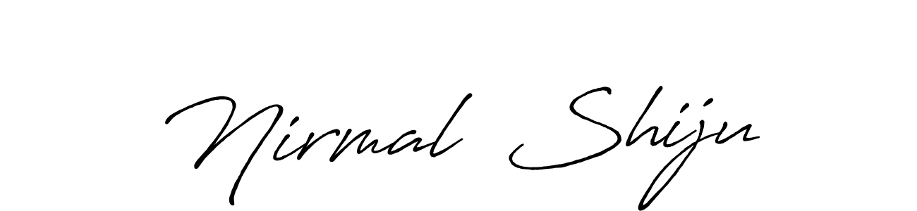 Also You can easily find your signature by using the search form. We will create Nirmal  Shiju name handwritten signature images for you free of cost using Antro_Vectra_Bolder sign style. Nirmal  Shiju signature style 7 images and pictures png