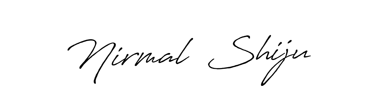 Make a short Nirmal  Shiju signature style. Manage your documents anywhere anytime using Antro_Vectra_Bolder. Create and add eSignatures, submit forms, share and send files easily. Nirmal  Shiju signature style 7 images and pictures png