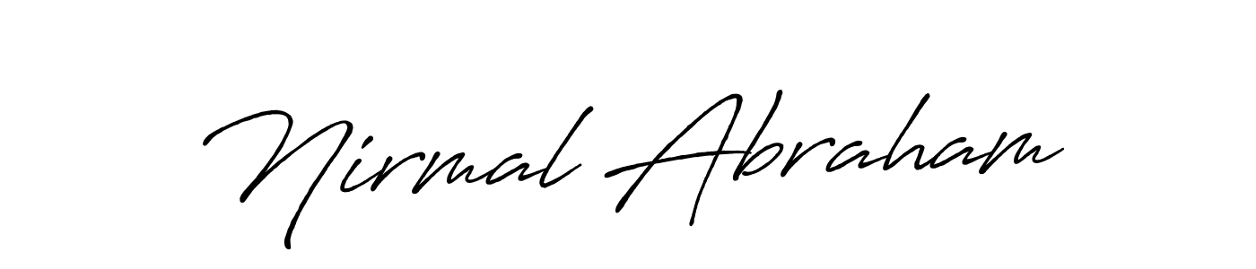 Make a beautiful signature design for name Nirmal Abraham. Use this online signature maker to create a handwritten signature for free. Nirmal Abraham signature style 7 images and pictures png