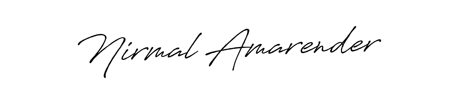 How to make Nirmal Amarender signature? Antro_Vectra_Bolder is a professional autograph style. Create handwritten signature for Nirmal Amarender name. Nirmal Amarender signature style 7 images and pictures png