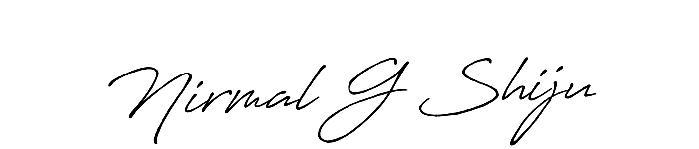 Also we have Nirmal G Shiju name is the best signature style. Create professional handwritten signature collection using Antro_Vectra_Bolder autograph style. Nirmal G Shiju signature style 7 images and pictures png