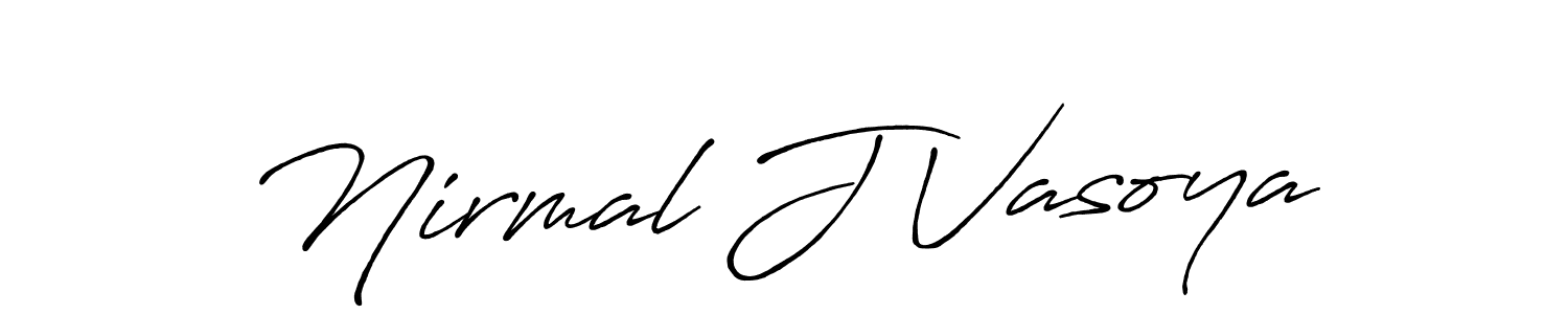 The best way (Antro_Vectra_Bolder) to make a short signature is to pick only two or three words in your name. The name Nirmal J Vasoya include a total of six letters. For converting this name. Nirmal J Vasoya signature style 7 images and pictures png