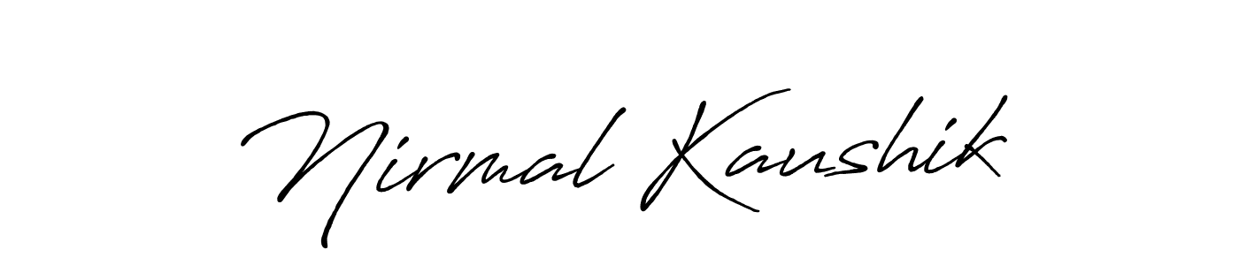 if you are searching for the best signature style for your name Nirmal Kaushik. so please give up your signature search. here we have designed multiple signature styles  using Antro_Vectra_Bolder. Nirmal Kaushik signature style 7 images and pictures png