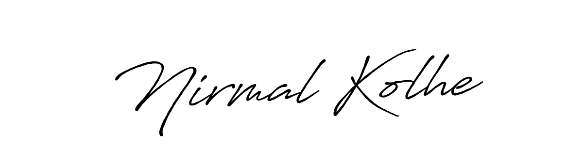 You can use this online signature creator to create a handwritten signature for the name Nirmal Kolhe. This is the best online autograph maker. Nirmal Kolhe signature style 7 images and pictures png