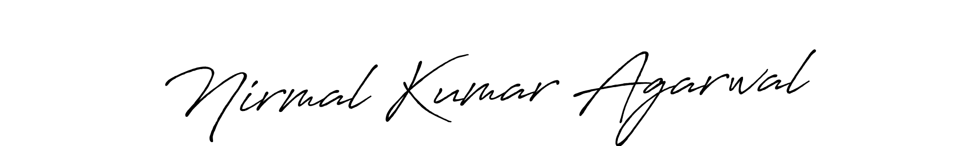 How to make Nirmal Kumar Agarwal signature? Antro_Vectra_Bolder is a professional autograph style. Create handwritten signature for Nirmal Kumar Agarwal name. Nirmal Kumar Agarwal signature style 7 images and pictures png