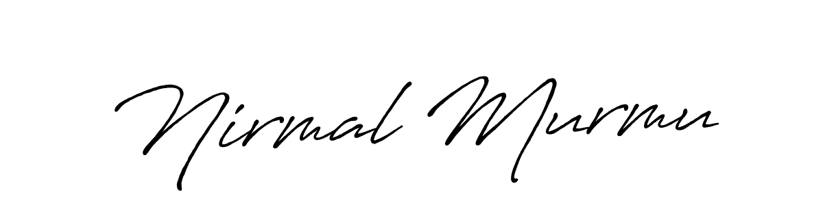 Similarly Antro_Vectra_Bolder is the best handwritten signature design. Signature creator online .You can use it as an online autograph creator for name Nirmal Murmu. Nirmal Murmu signature style 7 images and pictures png