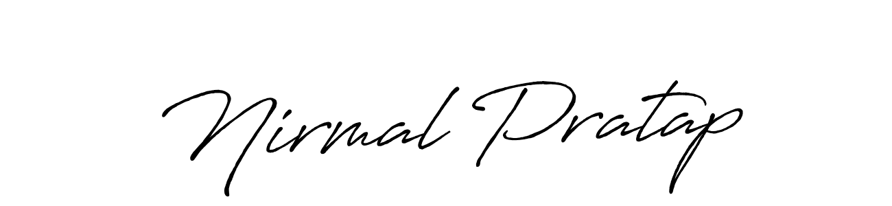 The best way (Antro_Vectra_Bolder) to make a short signature is to pick only two or three words in your name. The name Nirmal Pratap include a total of six letters. For converting this name. Nirmal Pratap signature style 7 images and pictures png