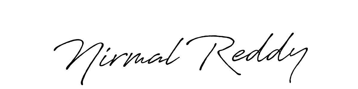 Design your own signature with our free online signature maker. With this signature software, you can create a handwritten (Antro_Vectra_Bolder) signature for name Nirmal Reddy. Nirmal Reddy signature style 7 images and pictures png