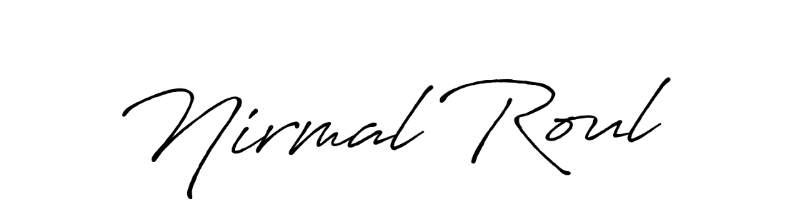 Make a beautiful signature design for name Nirmal Roul. Use this online signature maker to create a handwritten signature for free. Nirmal Roul signature style 7 images and pictures png