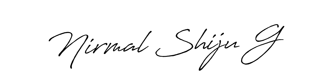 How to make Nirmal Shiju G signature? Antro_Vectra_Bolder is a professional autograph style. Create handwritten signature for Nirmal Shiju G name. Nirmal Shiju G signature style 7 images and pictures png