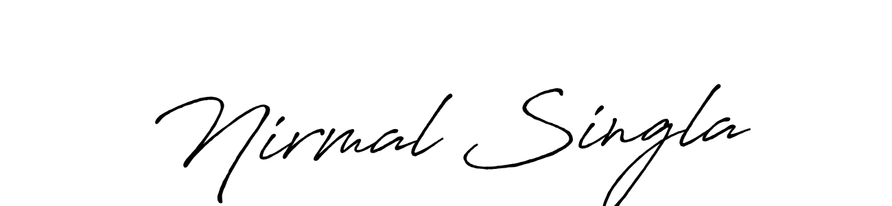 It looks lik you need a new signature style for name Nirmal Singla. Design unique handwritten (Antro_Vectra_Bolder) signature with our free signature maker in just a few clicks. Nirmal Singla signature style 7 images and pictures png