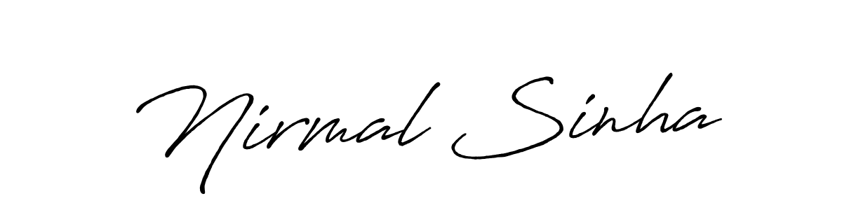 Antro_Vectra_Bolder is a professional signature style that is perfect for those who want to add a touch of class to their signature. It is also a great choice for those who want to make their signature more unique. Get Nirmal Sinha name to fancy signature for free. Nirmal Sinha signature style 7 images and pictures png