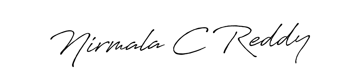 Make a beautiful signature design for name Nirmala C Reddy. With this signature (Antro_Vectra_Bolder) style, you can create a handwritten signature for free. Nirmala C Reddy signature style 7 images and pictures png