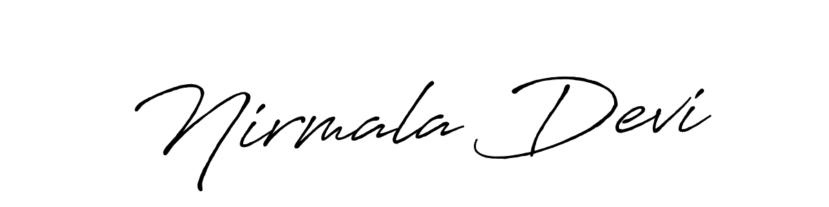 Also You can easily find your signature by using the search form. We will create Nirmala Devi name handwritten signature images for you free of cost using Antro_Vectra_Bolder sign style. Nirmala Devi signature style 7 images and pictures png