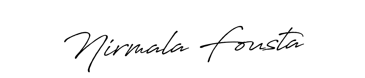 Design your own signature with our free online signature maker. With this signature software, you can create a handwritten (Antro_Vectra_Bolder) signature for name Nirmala Fousta. Nirmala Fousta signature style 7 images and pictures png