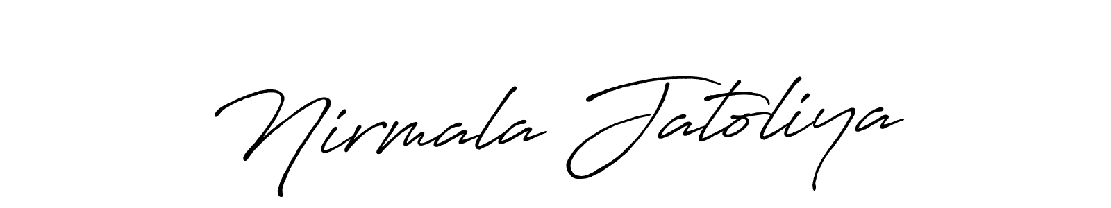 Nirmala Jatoliya stylish signature style. Best Handwritten Sign (Antro_Vectra_Bolder) for my name. Handwritten Signature Collection Ideas for my name Nirmala Jatoliya. Nirmala Jatoliya signature style 7 images and pictures png
