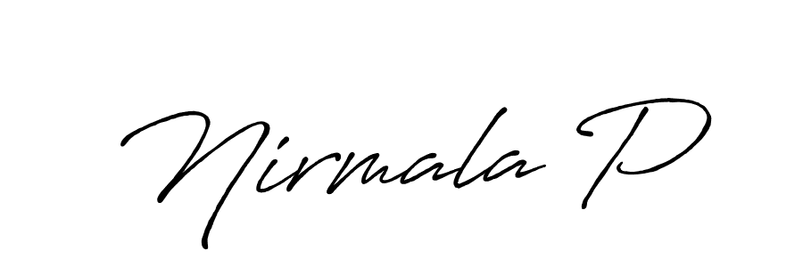 Also we have Nirmala P name is the best signature style. Create professional handwritten signature collection using Antro_Vectra_Bolder autograph style. Nirmala P signature style 7 images and pictures png