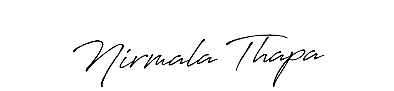 Use a signature maker to create a handwritten signature online. With this signature software, you can design (Antro_Vectra_Bolder) your own signature for name Nirmala Thapa. Nirmala Thapa signature style 7 images and pictures png