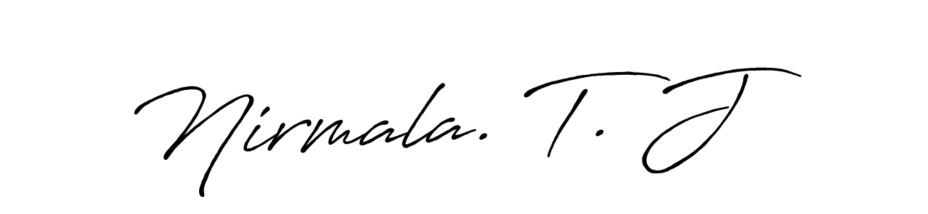 Design your own signature with our free online signature maker. With this signature software, you can create a handwritten (Antro_Vectra_Bolder) signature for name Nirmala. T. J. Nirmala. T. J signature style 7 images and pictures png