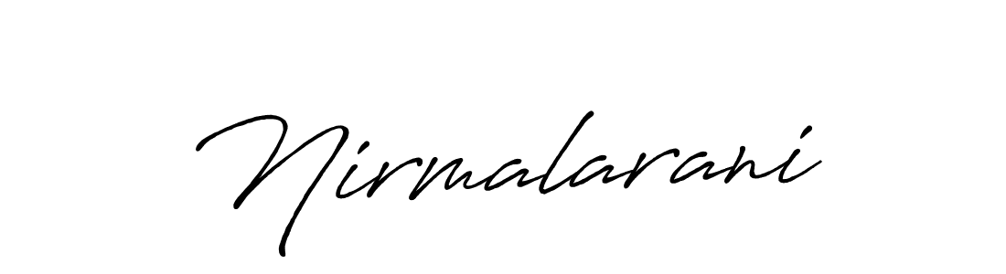 Design your own signature with our free online signature maker. With this signature software, you can create a handwritten (Antro_Vectra_Bolder) signature for name Nirmalarani. Nirmalarani signature style 7 images and pictures png