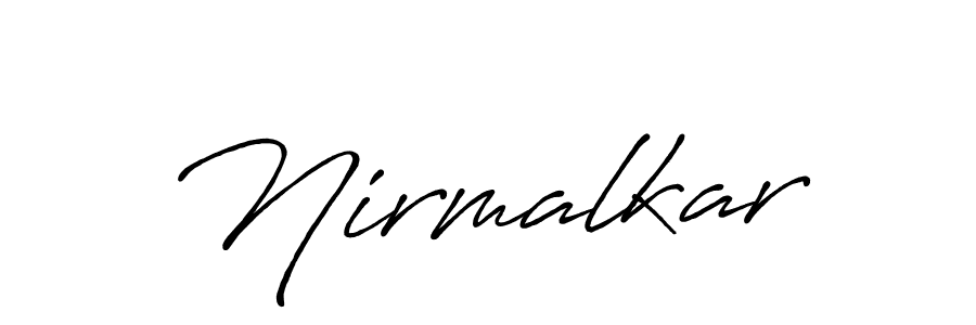 Use a signature maker to create a handwritten signature online. With this signature software, you can design (Antro_Vectra_Bolder) your own signature for name Nirmalkar. Nirmalkar signature style 7 images and pictures png