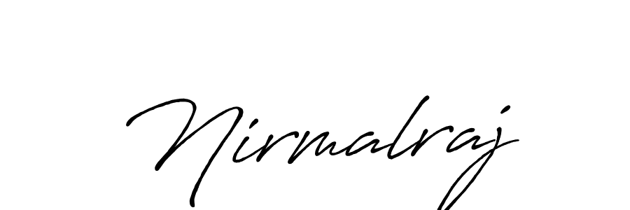 How to make Nirmalraj name signature. Use Antro_Vectra_Bolder style for creating short signs online. This is the latest handwritten sign. Nirmalraj signature style 7 images and pictures png