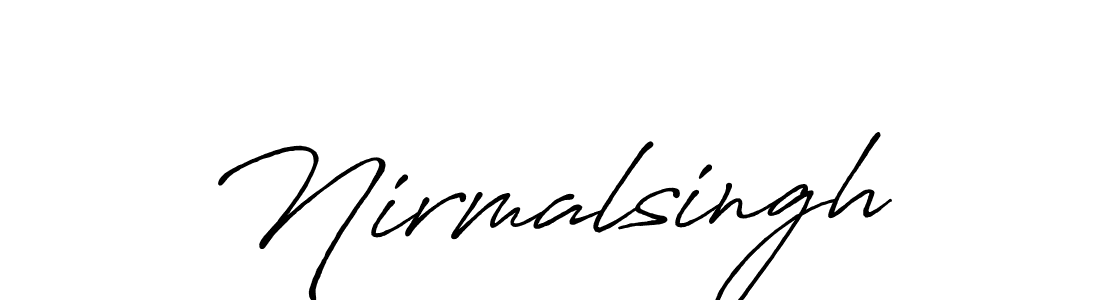 Design your own signature with our free online signature maker. With this signature software, you can create a handwritten (Antro_Vectra_Bolder) signature for name Nirmalsingh. Nirmalsingh signature style 7 images and pictures png