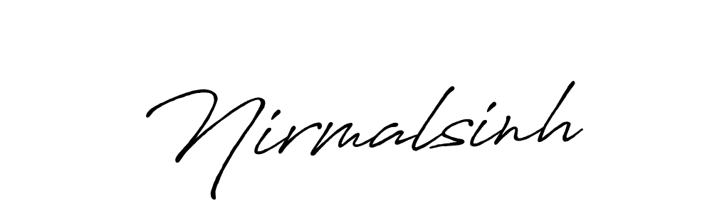 Create a beautiful signature design for name Nirmalsinh. With this signature (Antro_Vectra_Bolder) fonts, you can make a handwritten signature for free. Nirmalsinh signature style 7 images and pictures png
